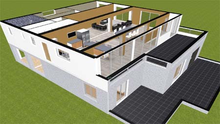 Plan 3 D d'une villa